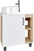 Grossman Тумба с раковиной Флай 70 GR-3013 дуб сонома/белая